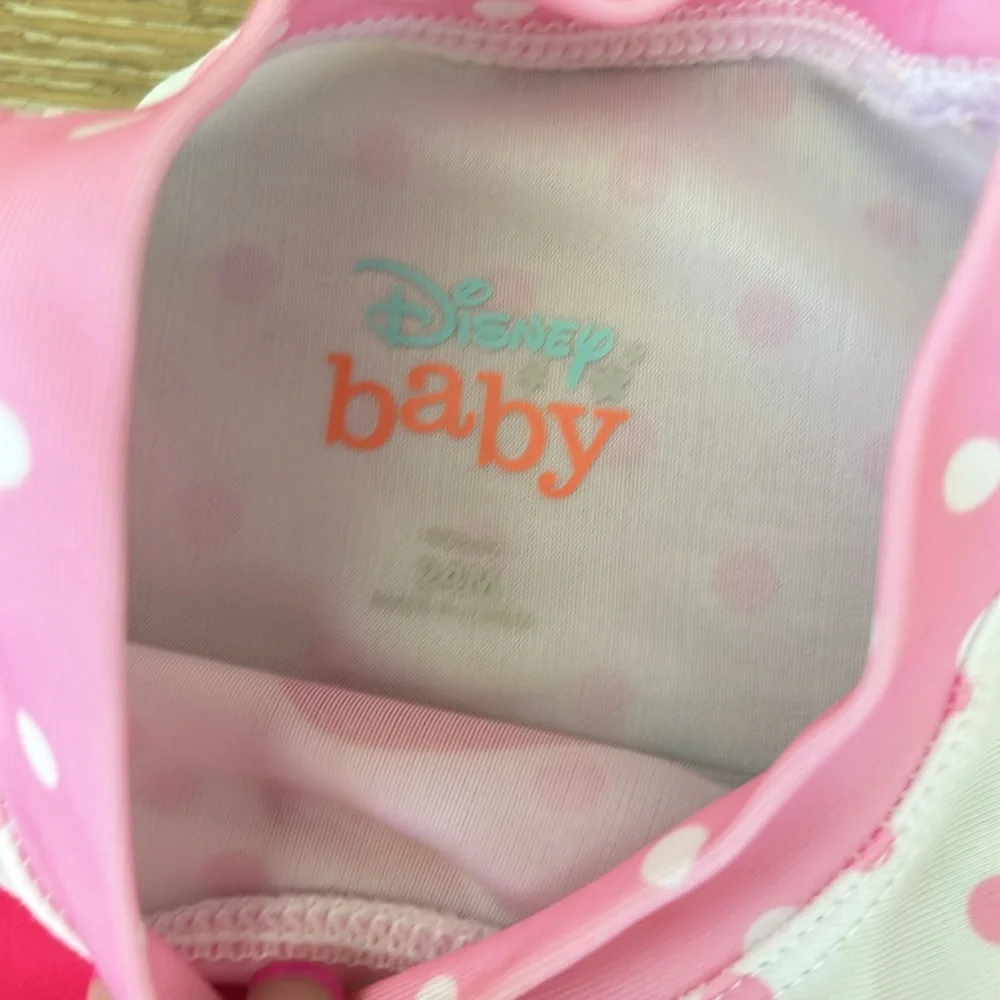 Disney Baby Swim, rash guard top with bikini bottoms , size 24m